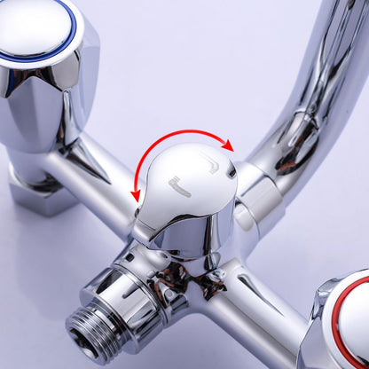 Vivolux | Chrom Badarmatur Trim Wandmontierte Schwenkarmatur mit Handbrause