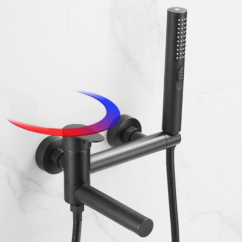 Vivolux | Modernes Badewannenrandstück Einhand-Wandmontage-Badewannenarmatur mit Handbrause