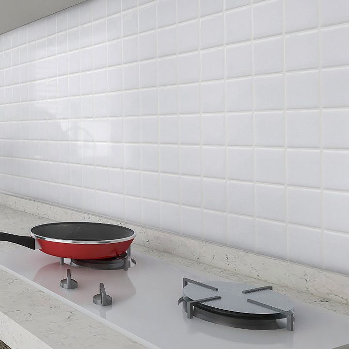 Vivolux | Weiße Mosaik Peel & Stick Fliese Wasserfeste Küchenrückwand Tapete