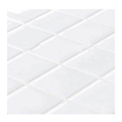 Vivolux | Weiße Mosaik Peel & Stick Fliese Wasserfeste Küchenrückwand Tapete