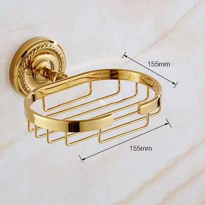 Vivolux | Traditionelles Goldenes Badzubehör-Set Kupfer Badezimmer Zubehör Kit