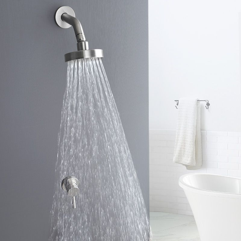 Vivolux | Edelstahl Duschkombination Runder Festduschkopf mit Duscharm