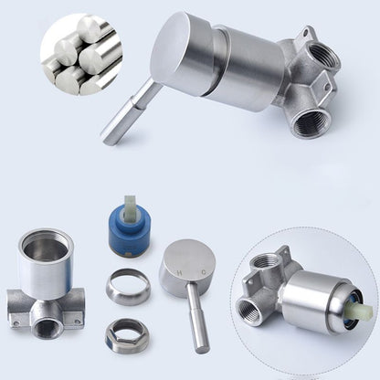 Vivolux | Edelstahl Duschkombination Runder Festduschkopf mit Duscharm