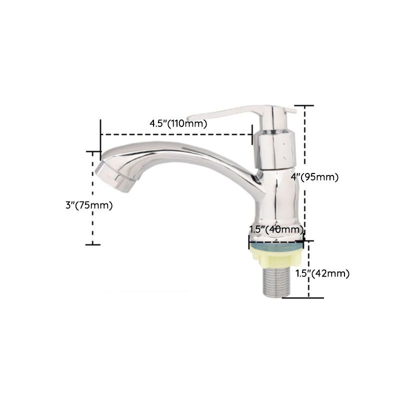 Vivolux | Moderner Badezimmer Wasserhahn Chrom Knopfgriff mit Wasser Schlauch Waschbecken Wasserhahn