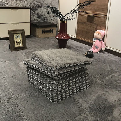 Vivolux | Farbverblassungsbeständige Teppichfliese Einfarbige Interlocking Teppichbodenfliese