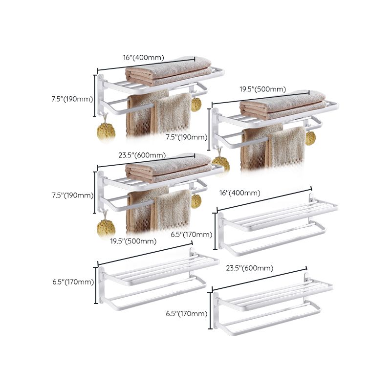 Vivolux | Weißes Badezimmerzubehör Hardware-Set Modernes Badezimmerzubehör-Set, Handtuchhalter