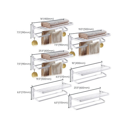 Vivolux | Weißes Badezimmerzubehör Hardware-Set Modernes Badezimmerzubehör-Set, Handtuchhalter