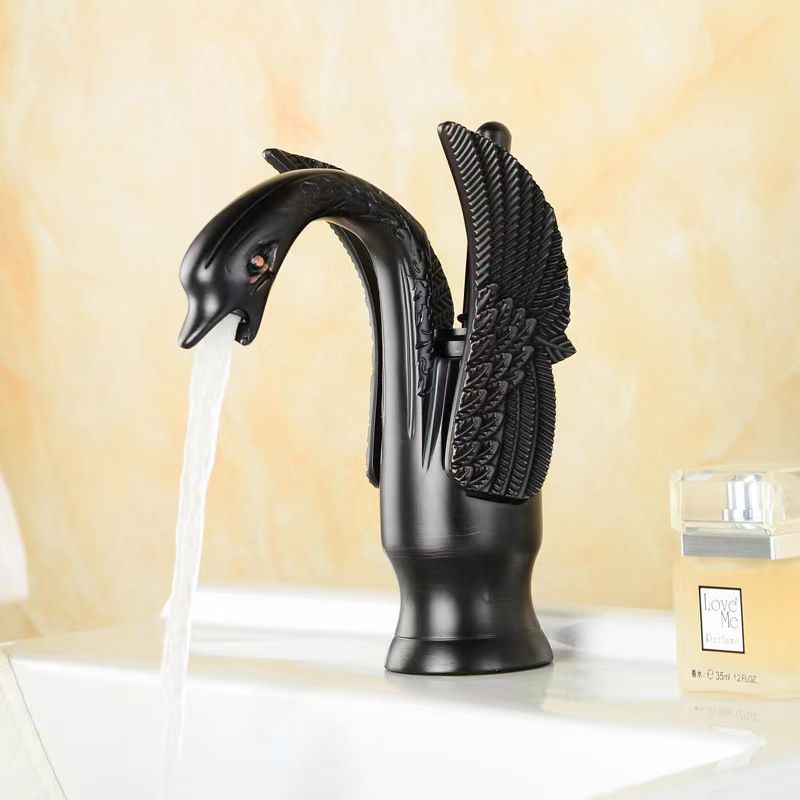 Vivolux | Vollmessing Badezimmer Waschbeckenarmatur Warm- und Kaltwasser Einhebel-Waschbeckenarmatur