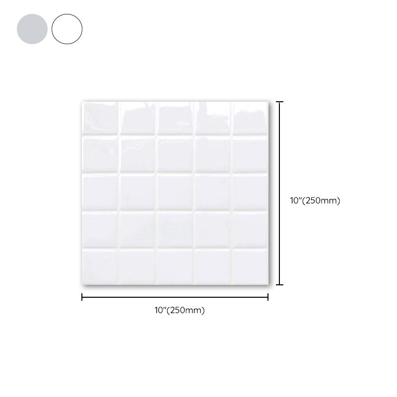 Vivolux | Weiße Mosaik Peel & Stick Fliese Wasserfeste Küchenrückwand Tapete