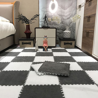 Vivolux | Farbverblassungsbeständige Teppichfliese Einfarbige Interlocking Teppichbodenfliese