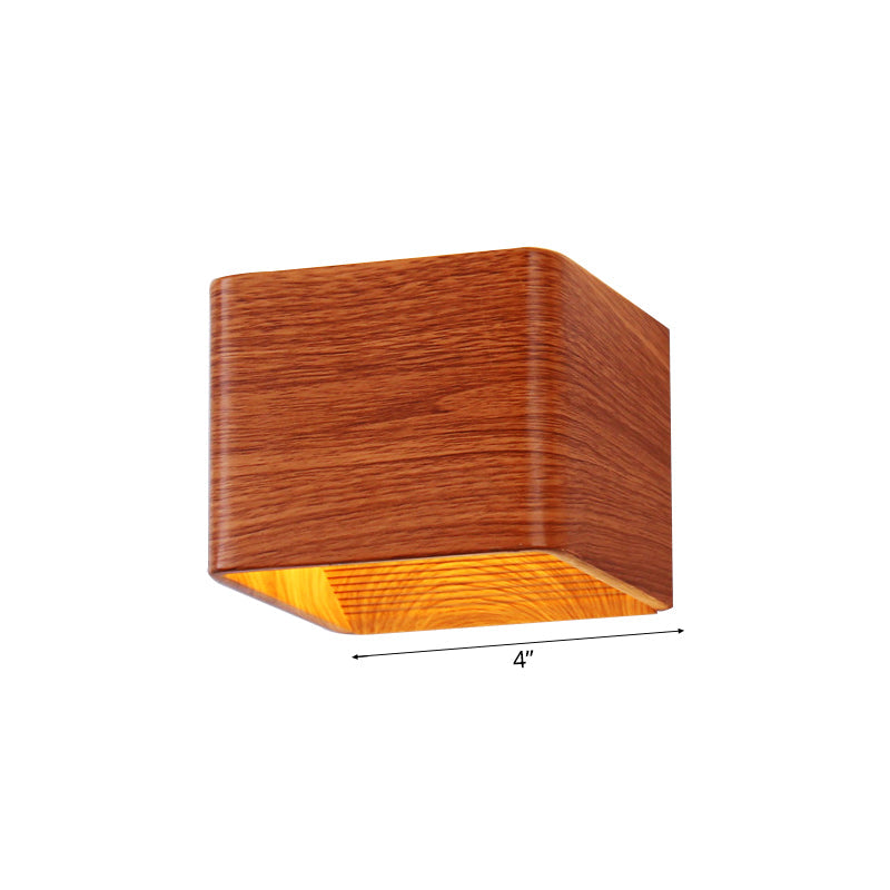 Vivolux | Cube Wandlamp Modern Houten 1-Licht Woonkamer Wandgemonteerde Op en Neer Verlichtingsarmatuur in Warm/Wit Licht