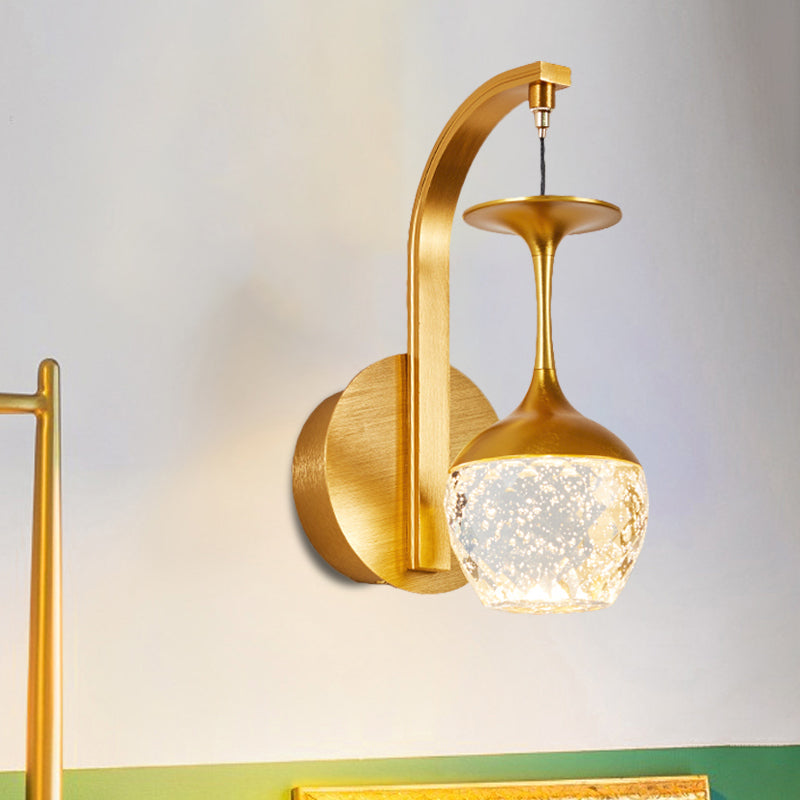 Vivolux | 1/2 Kop Wandmontierte Lampe mit Taper Crystal traditionelle Salon Wandlampe Beleuchtung in Gold