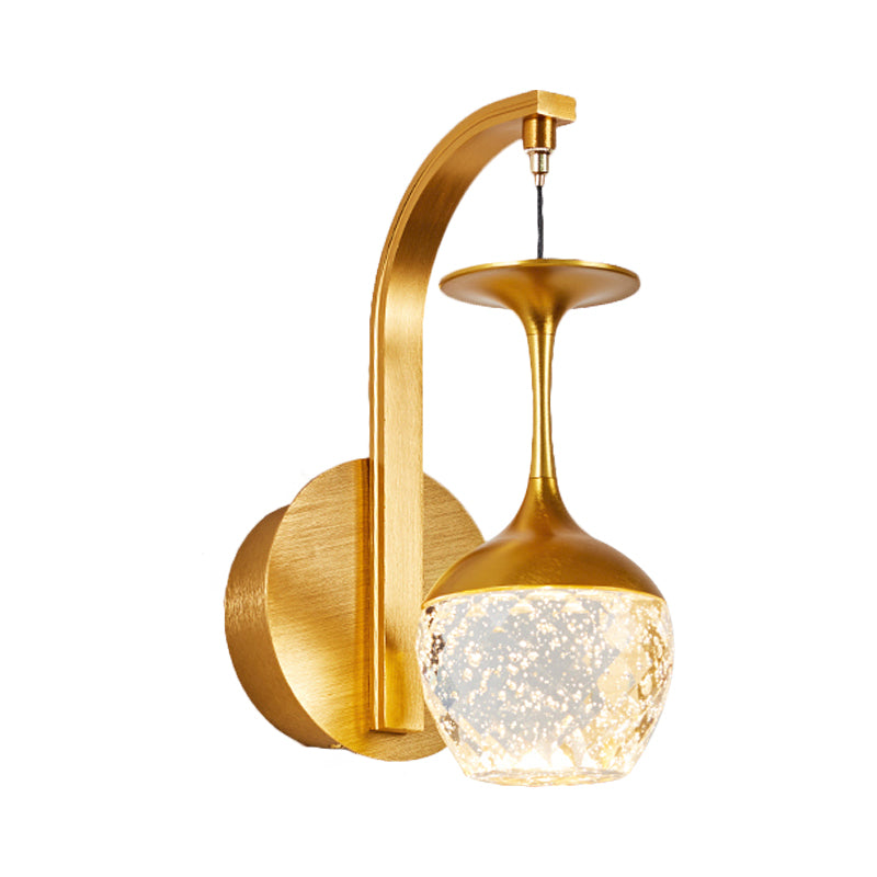 Vivolux | 1/2 Kop Wandmontierte Lampe mit Taper Crystal traditionelle Salon Wandlampe Beleuchtung in Gold