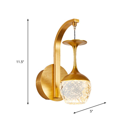 Vivolux | 1/2 Kop Wandmontierte Lampe mit Taper Crystal traditionelle Salon Wandlampe Beleuchtung in Gold
