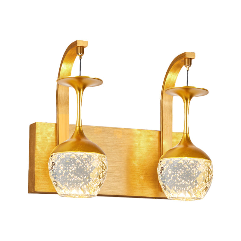 Vivolux | 1/2 Kop Wandmontierte Lampe mit Taper Crystal traditionelle Salon Wandlampe Beleuchtung in Gold