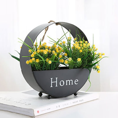 Vivolux | Metalen Circulaire Hangende Wandlamp Scandinavische Bloem/Plant Accent String Licht voor Restaurant Theewinkel