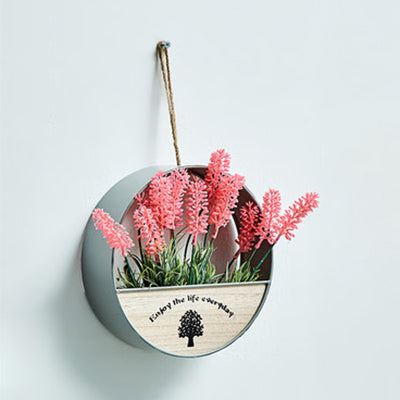 Vivolux | Blumen/Pflanzen Lichterkette mit Holzring/Hausregal Nordic Funkellicht für Café Teeladen