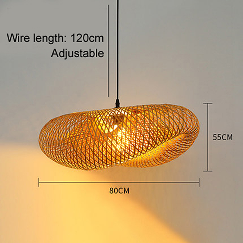Vivolux | Rattan Gewebtes Bambus -Pendellicht - Led - Licht