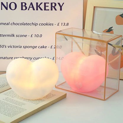 Vivolux | LuvSphere Silikon LED Nachtlicht | Herzförmiges Design | Tischlampe | Warmes Stimmungslicht | Dekorativ