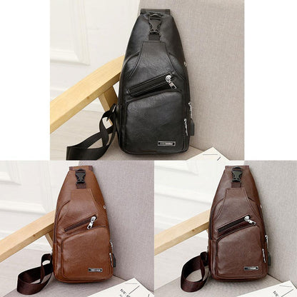 Vivolux | Schultertasche Crossbodytasche für Herren mit USB-Ladeanschluss