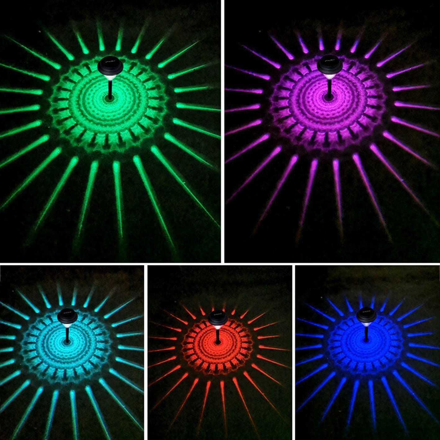 Vivolux | Solar wasserdicht kreisförmig divergente Licht Schatten Design LED Außen Garten Dekorationslicht
