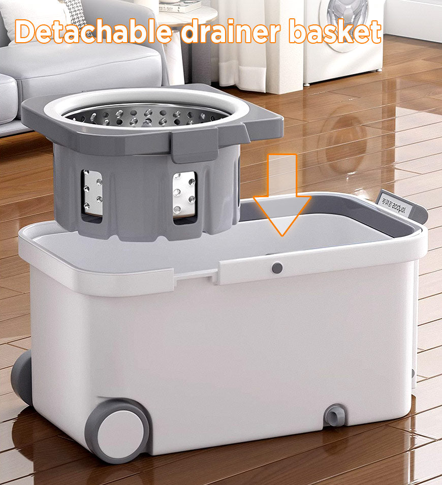 Vivolux | 360° Drehbarer Wischmopp- und Eimer-Set mit Auswringsystem F63