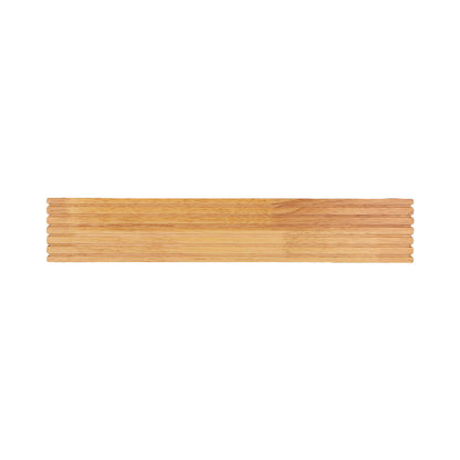Vivolux | Gestreepte slaapkamer wandlamp hedendaags houten 14"/18"/21.5" breed 1-kops beige LED op en neer lichtarmatuur in warm/wit licht