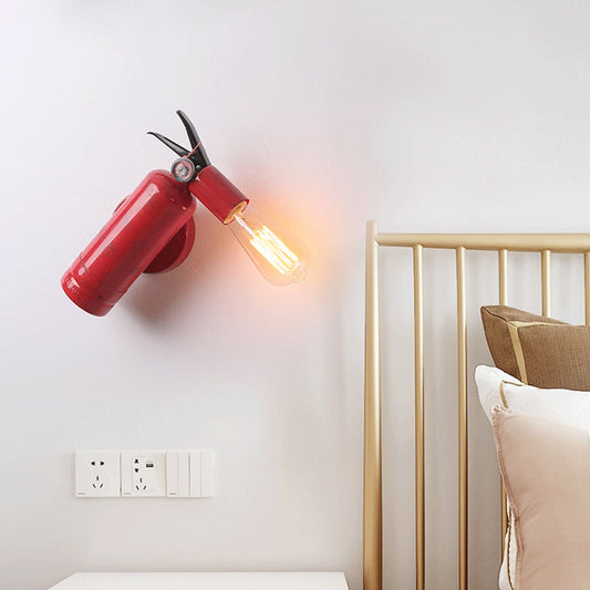 Vivolux | Industriele brandblusser wandlamp enkele licht metaal sconce licht in rood
