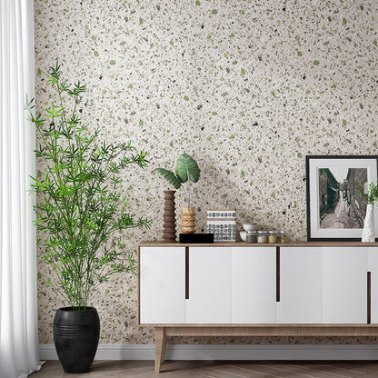 Vivolux | Pastel gekleurde terrazzo look behang waterproof industrieel slaapkamer wandbedekking