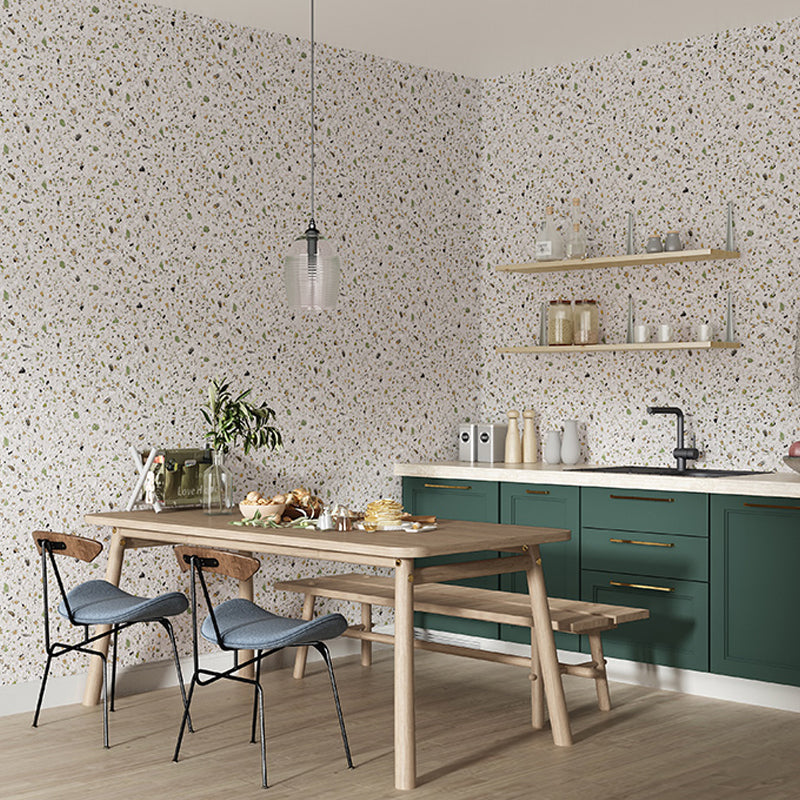 Vivolux | Pastel gekleurde terrazzo look behang waterproof industrieel slaapkamer wandbedekking