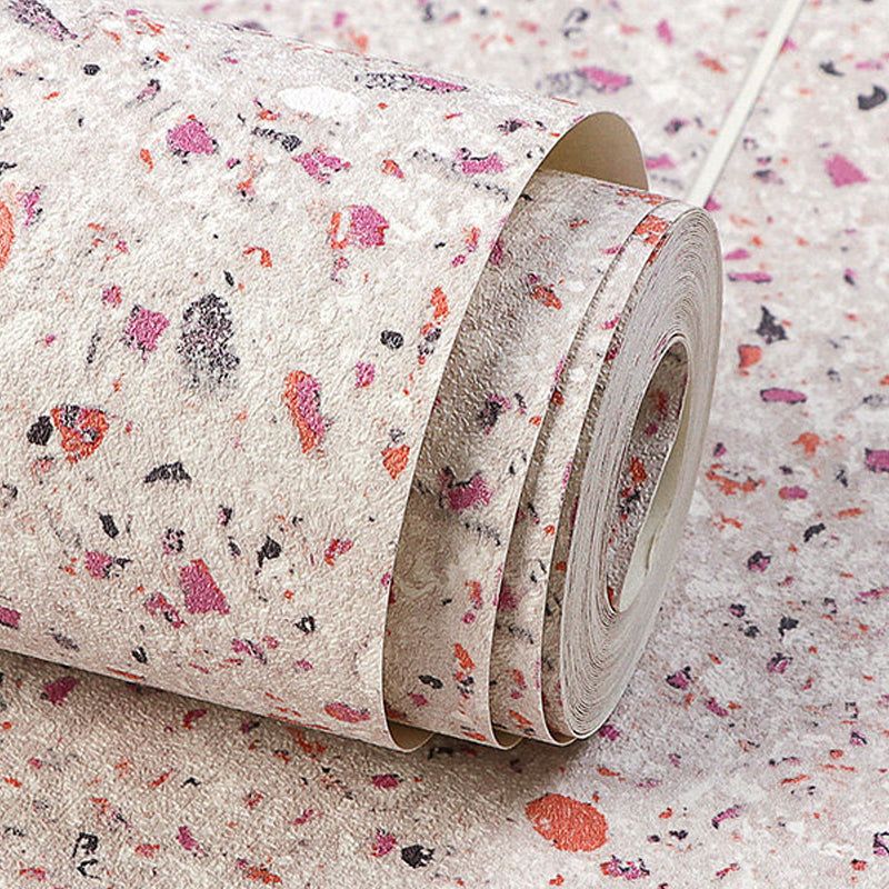 Vivolux | Pastel gekleurde terrazzo look behang waterproof industrieel slaapkamer wandbedekking
