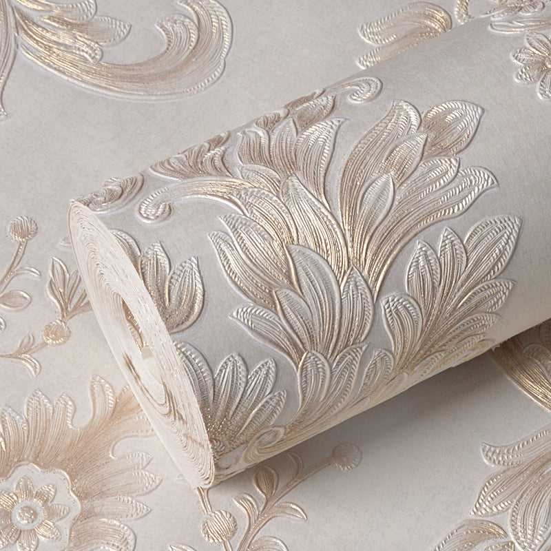 Vivolux | Europese bloemenbehangrol voor de woonkamer 54,2 vierkante voet wandbekleding in zachte kleur