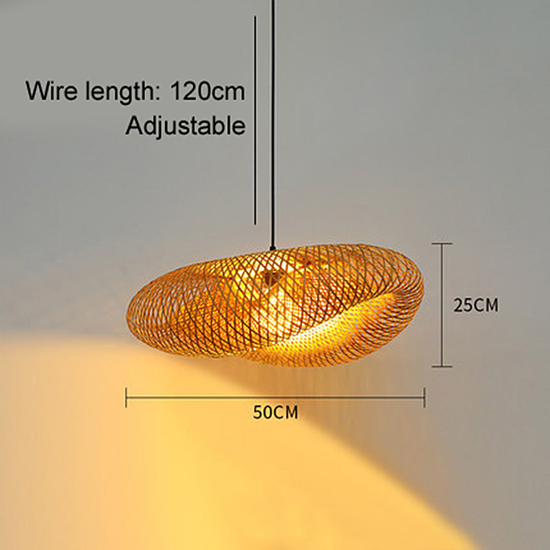 Vivolux | Rattan Gewebtes Bambus -Pendellicht - Led - Licht