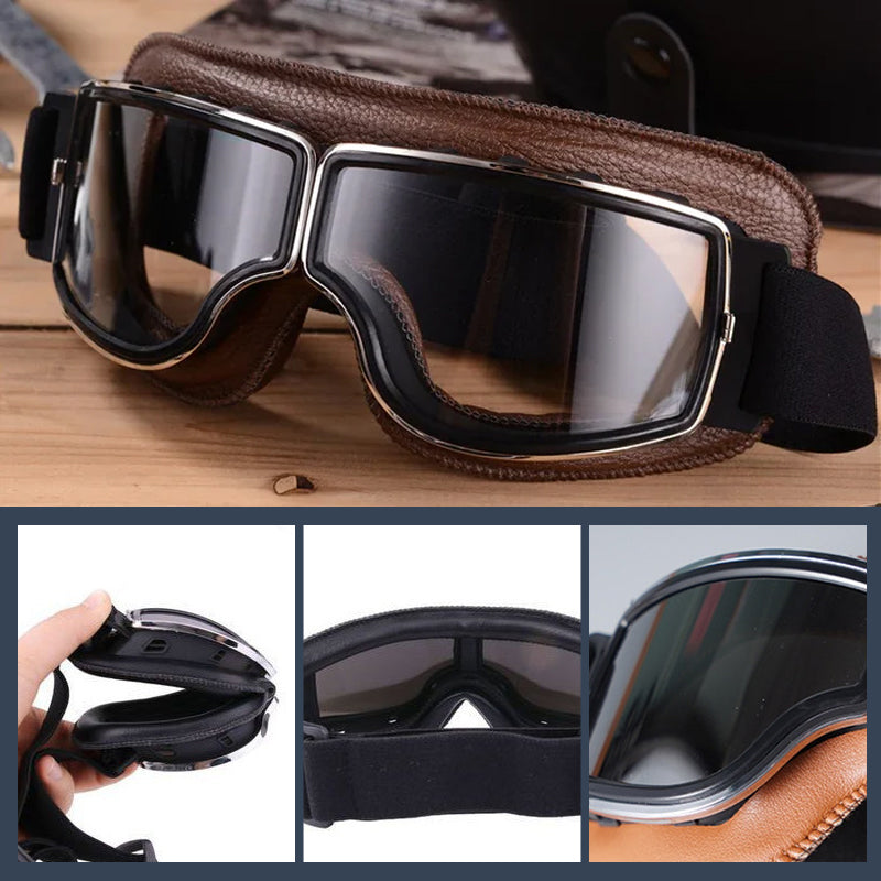 Vintage-Motorradbrille