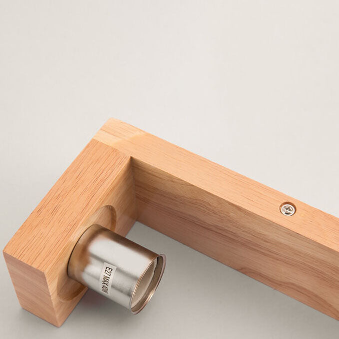 Vivolux | Moderner minimalistischer Massivholz Quadrat Glas Säulen 1-Lampe Wand sconces Leuchte