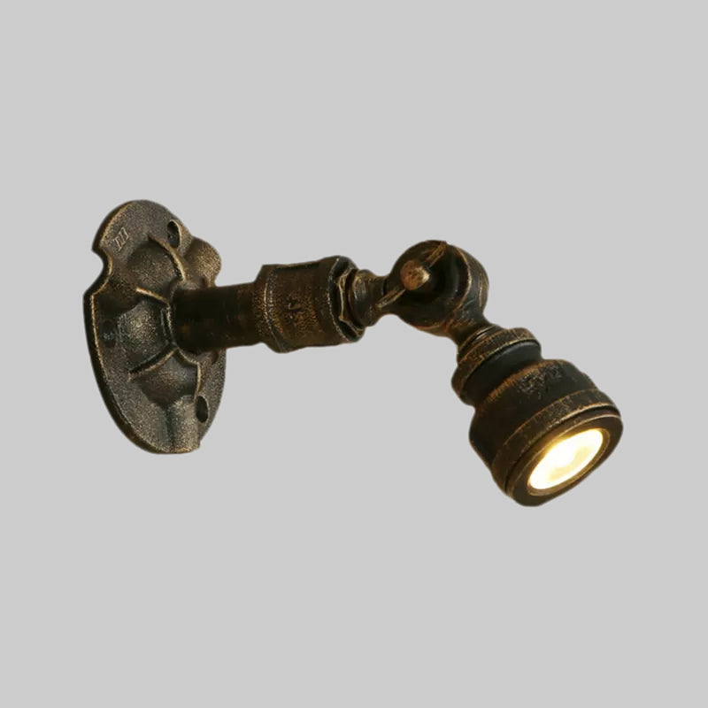 Vivolux | 1 Kopf Wasserleitung Wandlicht Wandleuchte Vintage Industrie Bronze Metallische Wandlampe für Flur
