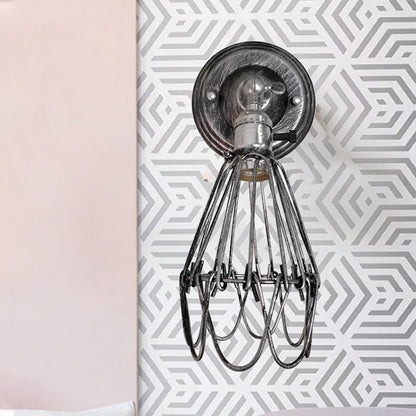 Vivolux | Gegoten ijzeren draadbescherming wandverlichting boerderij stijl 1 bol restaurant draaibare scone lamp in zwart/bronze