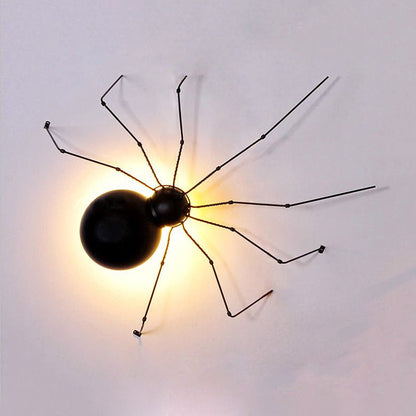 Vivolux | Schwarze Spinnen-Wandleuchte Einzellicht Metall Industrielle Wandleuchte Licht für Kinderzimmer