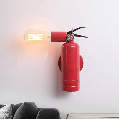 Vivolux | Industriele brandblusser wandlamp enkele licht metaal sconce licht in rood