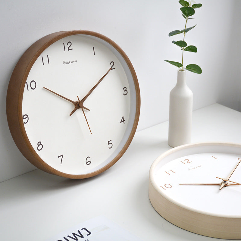 Vivolux | Schlichte analoge Massivholz-Wanduhr für Zuhause – zeitlos und elegant!