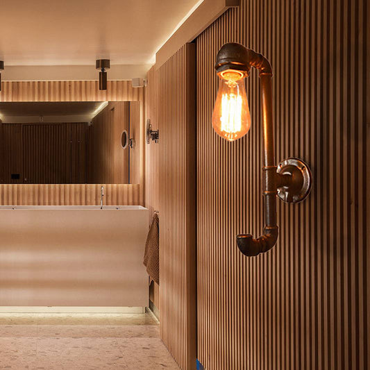 Vivolux | 1 Kop Wandlamp met Waterpijp Metaal Schaduw Industrieel Stijl Corridor Wandlamp in Brons