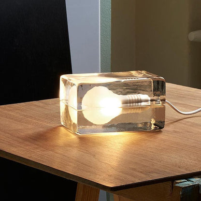 Vivolux | BrightCube – Minimalistische Tischleuchte mit transparentem Glaswürfel