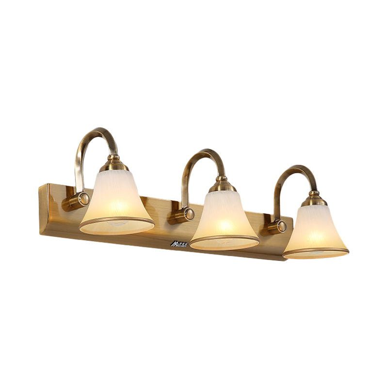 Vivolux | Gold 2/3/4 Glühbirnen Wandlampen Vintage Opalglas Glocken Wandmontierte Beleuchtung mit metallischem Schwungarm