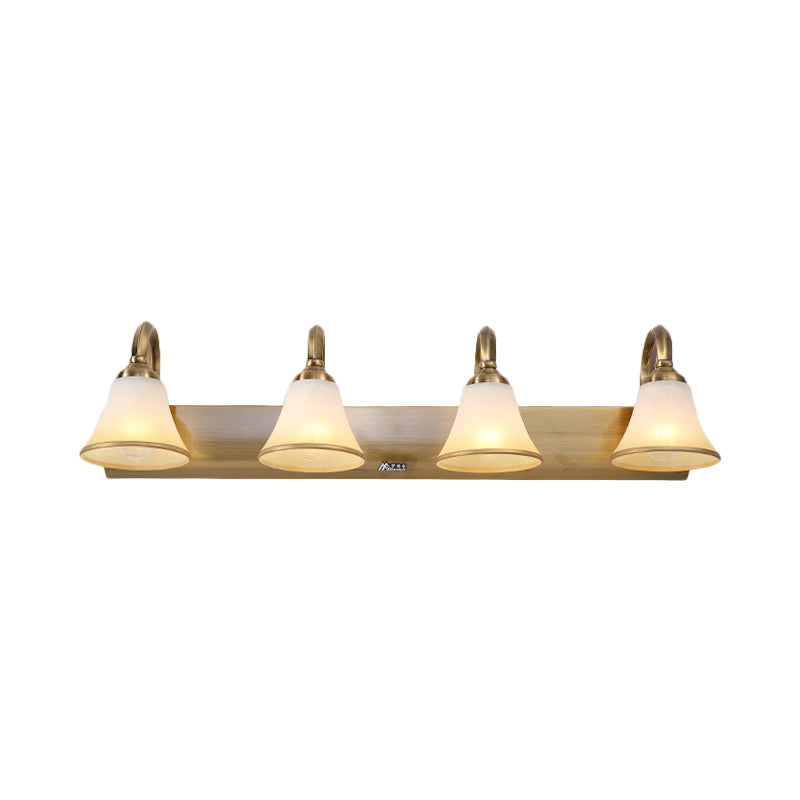 Vivolux | Gold 2/3/4 Glühbirnen Wandlampen Vintage Opalglas Glocken Wandmontierte Beleuchtung mit metallischem Schwungarm