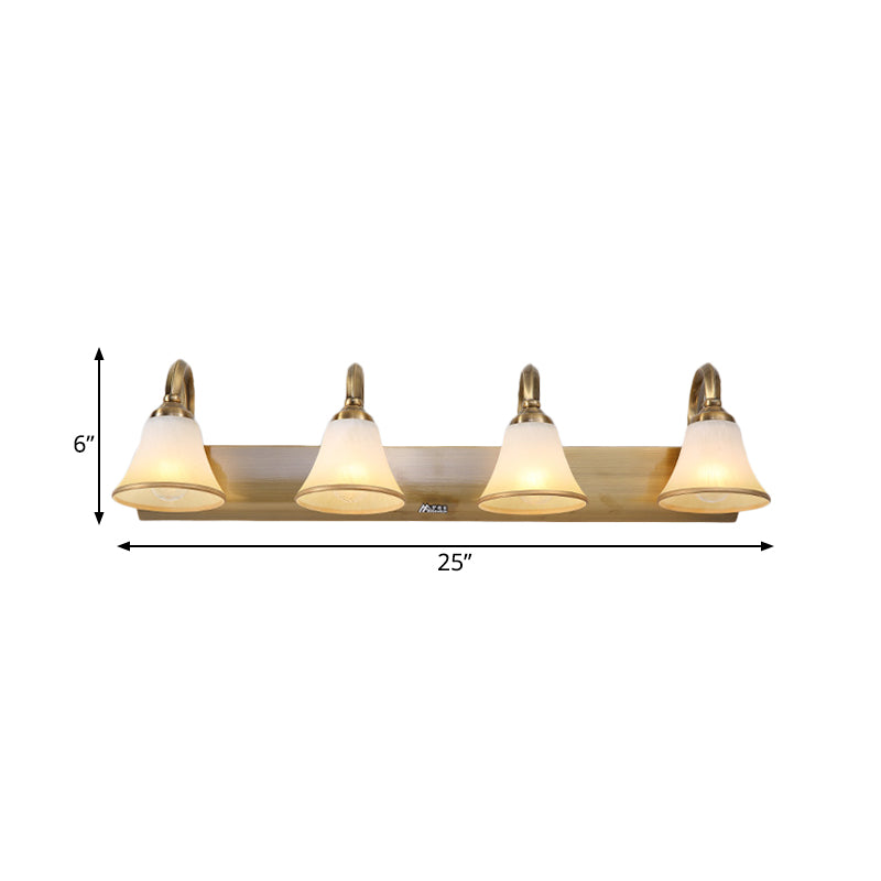 Vivolux | Gold 2/3/4 Glühbirnen Wandlampen Vintage Opalglas Glocken Wandmontierte Beleuchtung mit metallischem Schwungarm