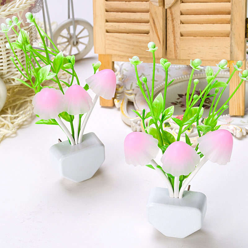 Vivolux | Decoratieve Zeewier Plastic Wandlamp Plug-in LED Nachtlamp in Groen, Multicolore Licht