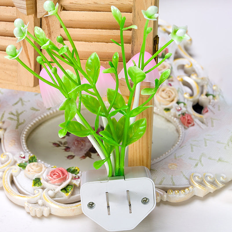 Vivolux | Decoratieve Zeewier Plastic Wandlamp Plug-in LED Nachtlamp in Groen, Multicolore Licht