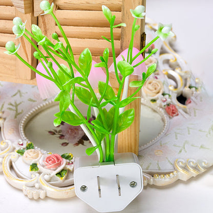 Vivolux | Decoratieve Zeewier Plastic Wandlamp Plug-in LED Nachtlamp in Groen, Multicolore Licht