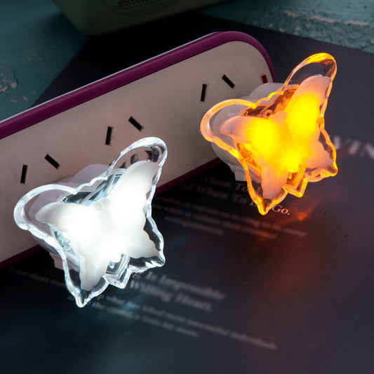 Vivolux | Plastik Schmetterling Kleine Nachtbeleuchtung Kinder Klar Stecker LED Wandlicht für Mädchen Schlafzimmer
