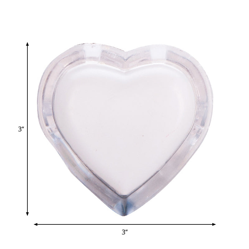 Vivolux | Bedside Plug-in LED Nachtlamp Moderne Duidelijke Wandverlichting met Liefde Hart Plastic Lampenkap